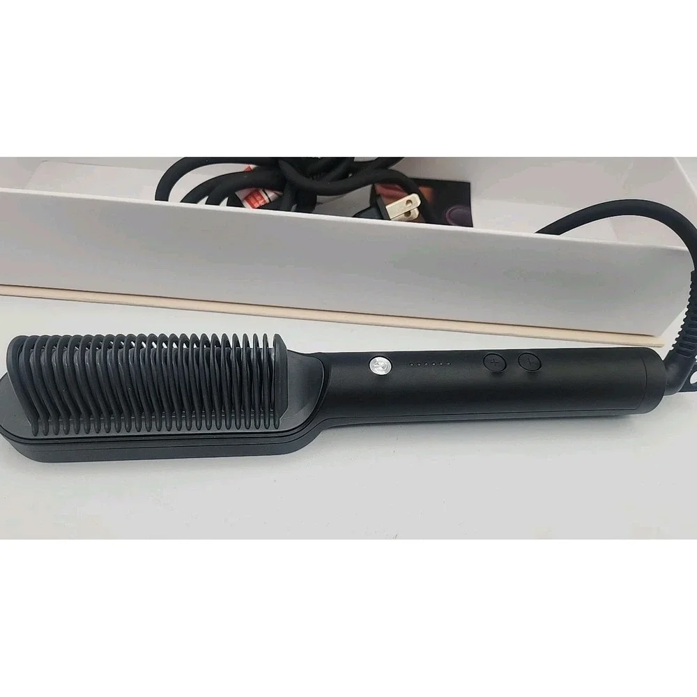 TYMO RING Hair Straightening Comb Black Pink HC100 Ceramic PTC 5 Heat Settings